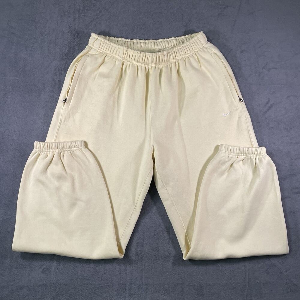 Men’s Nike Sportswear Fleece Sweatsuit Pale Yellow Hoodie Size M Joggers Size L - Picture 9 of 16
